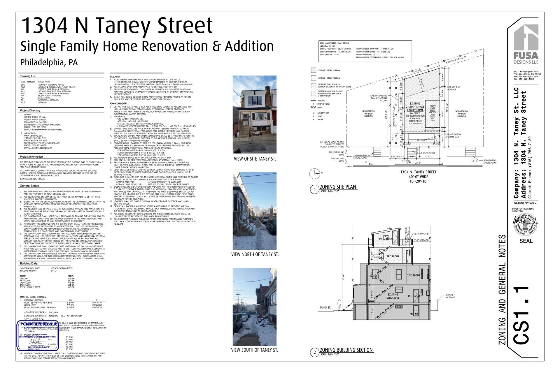 1304 n taney street single family home renovation & addition