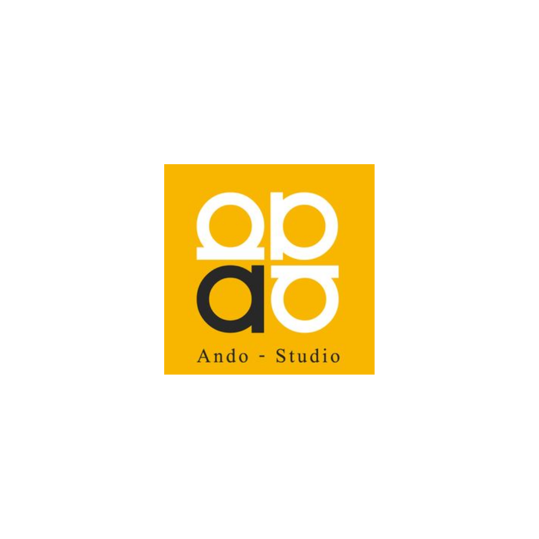 Um logotipo amarelo e preto para ando studio