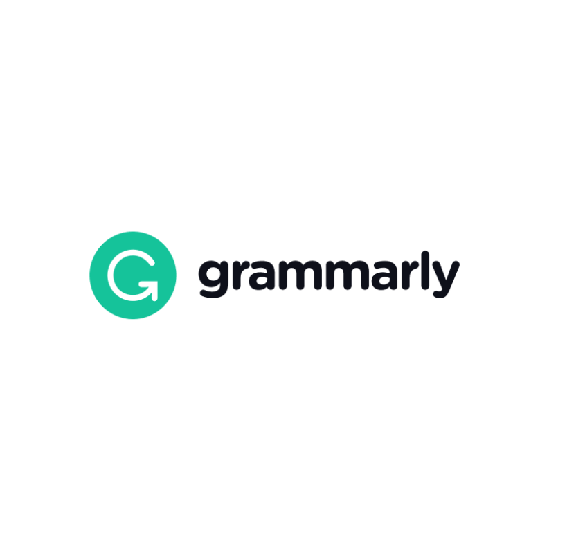 O logotipo da gramática é um círculo verde com a letra g nele.