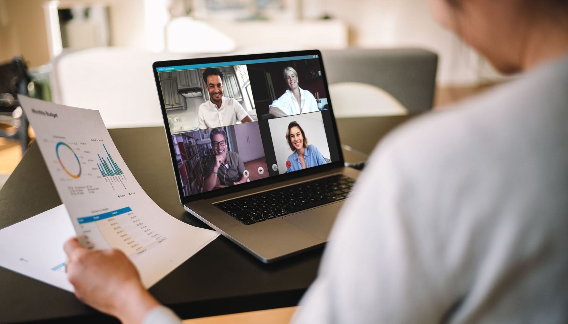 Reunião de negócios online
