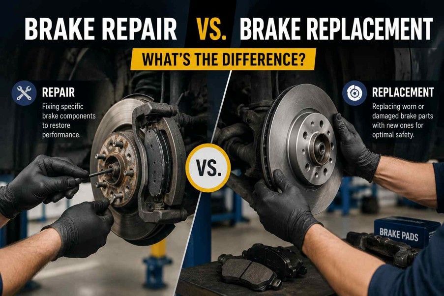 Brake Repair vs. Brake Replacement: What's the Difference?