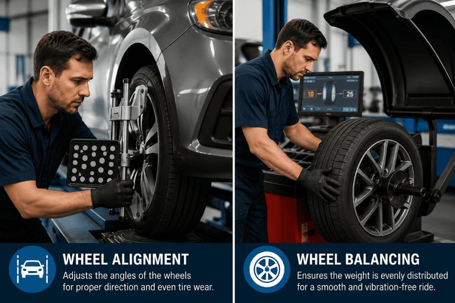 Difference Between Wheel Alignment and Wheel Balancing