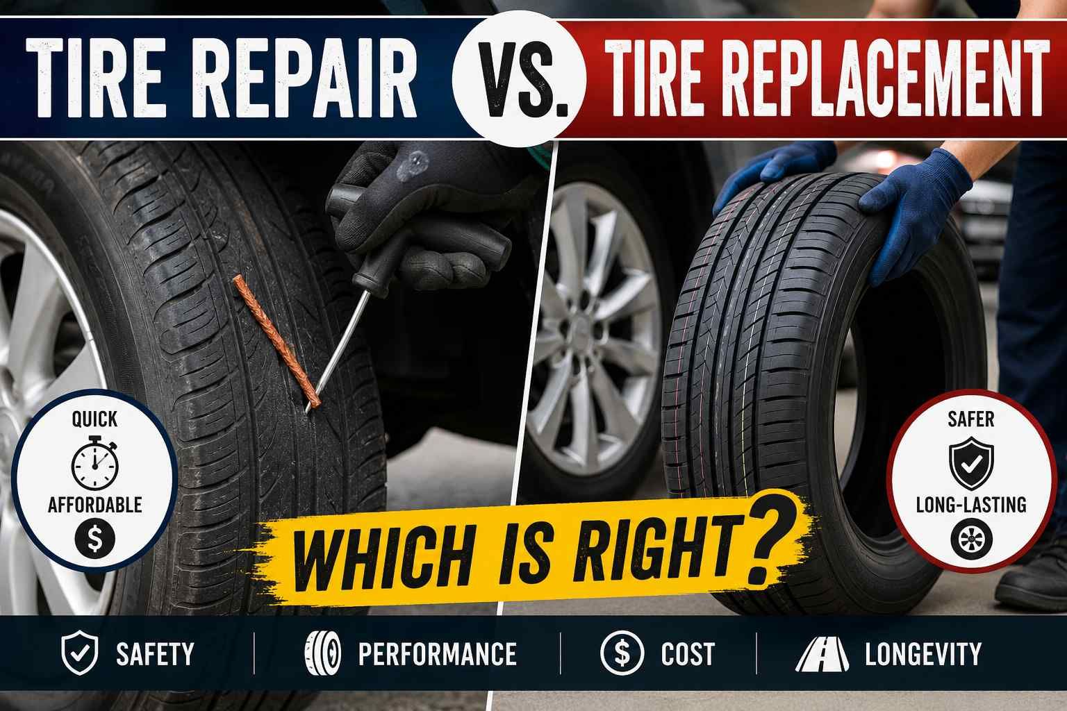 Tire Repair vs. Tire Replacement