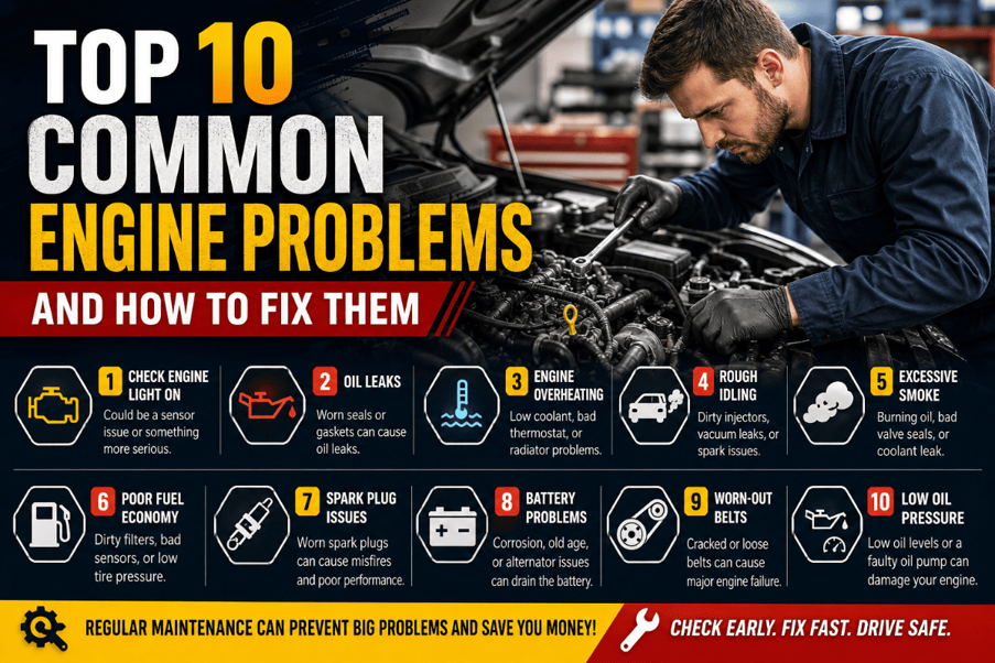 Top 10 Common Engine Problems and How to Fix Them