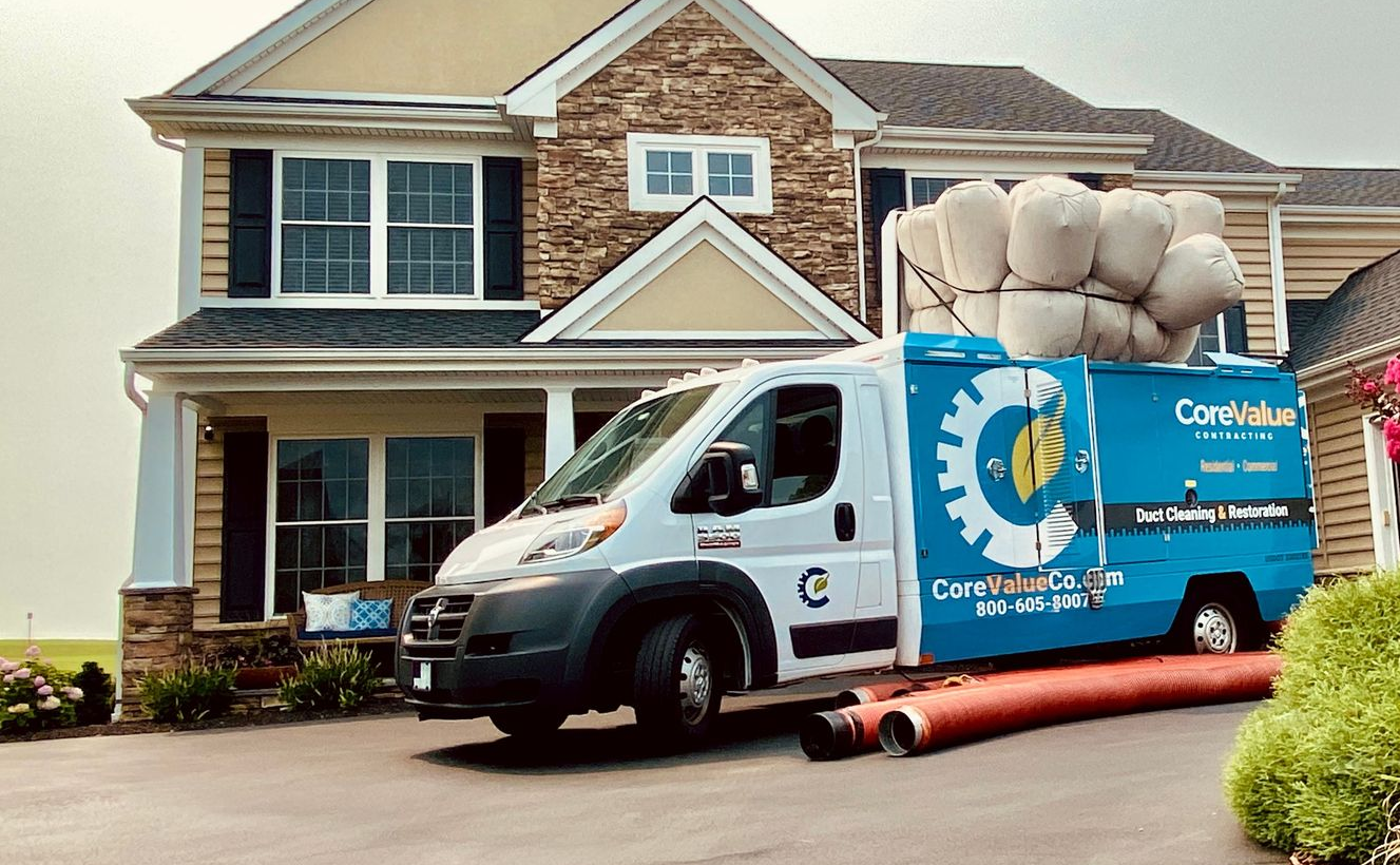 CoreValue Hypervac Duct Cleaning Truck Parked