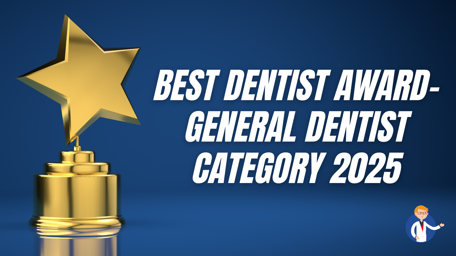 Golden star award, text:
