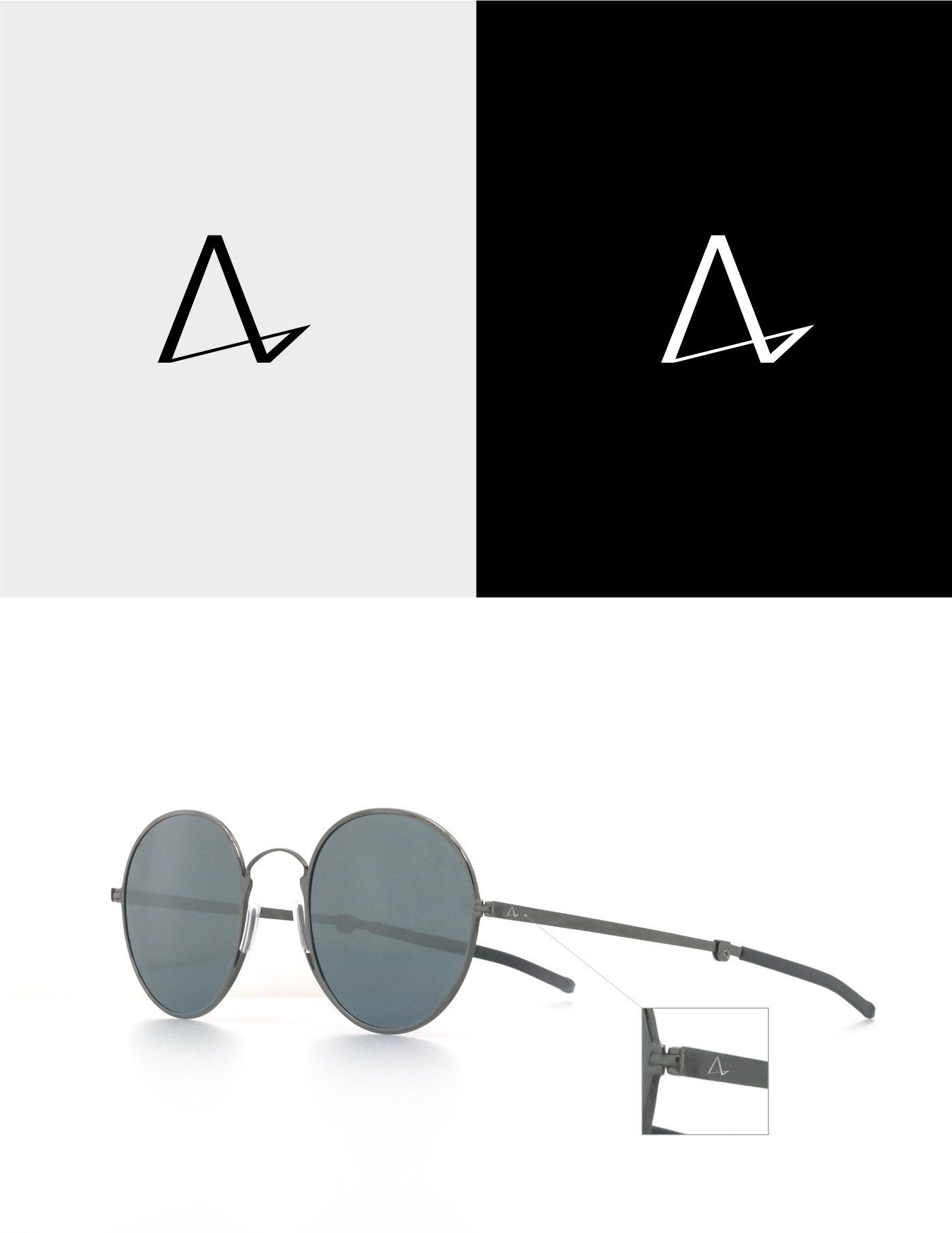 Logos: White and black versions of a stylized