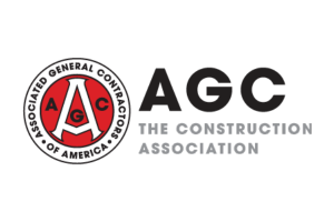 AGC logo with red circular emblem and black text reading “The Construction Association”