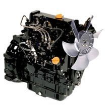 YUCHAI U35 Black diesel engine with a fan.