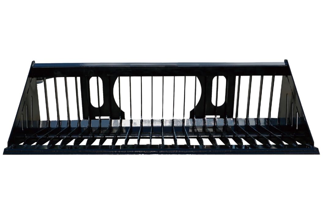 Black auger attachment for a skid steer, isolated on white.