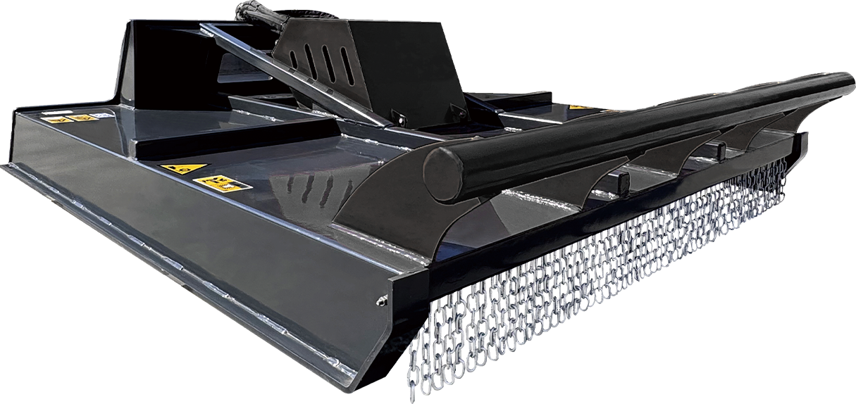 Black auger attachment for a skid steer, isolated on white.