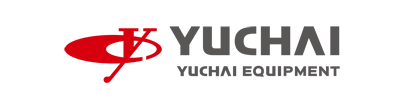 Logo Yuchai avec motif rouge et texte gris sur fond blanc. La mention « ÉQUIPEMENT YUCHAI » apparaît en dessous.