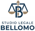 Logo dello studio legale con bilancia e iniziali BB, testo “Studio Legale Bellomo”