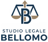 Logo dello studio legale con bilancia e iniziali BB, testo “Studio Legale Bellomo”