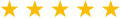 A row of yellow stars on a white background.