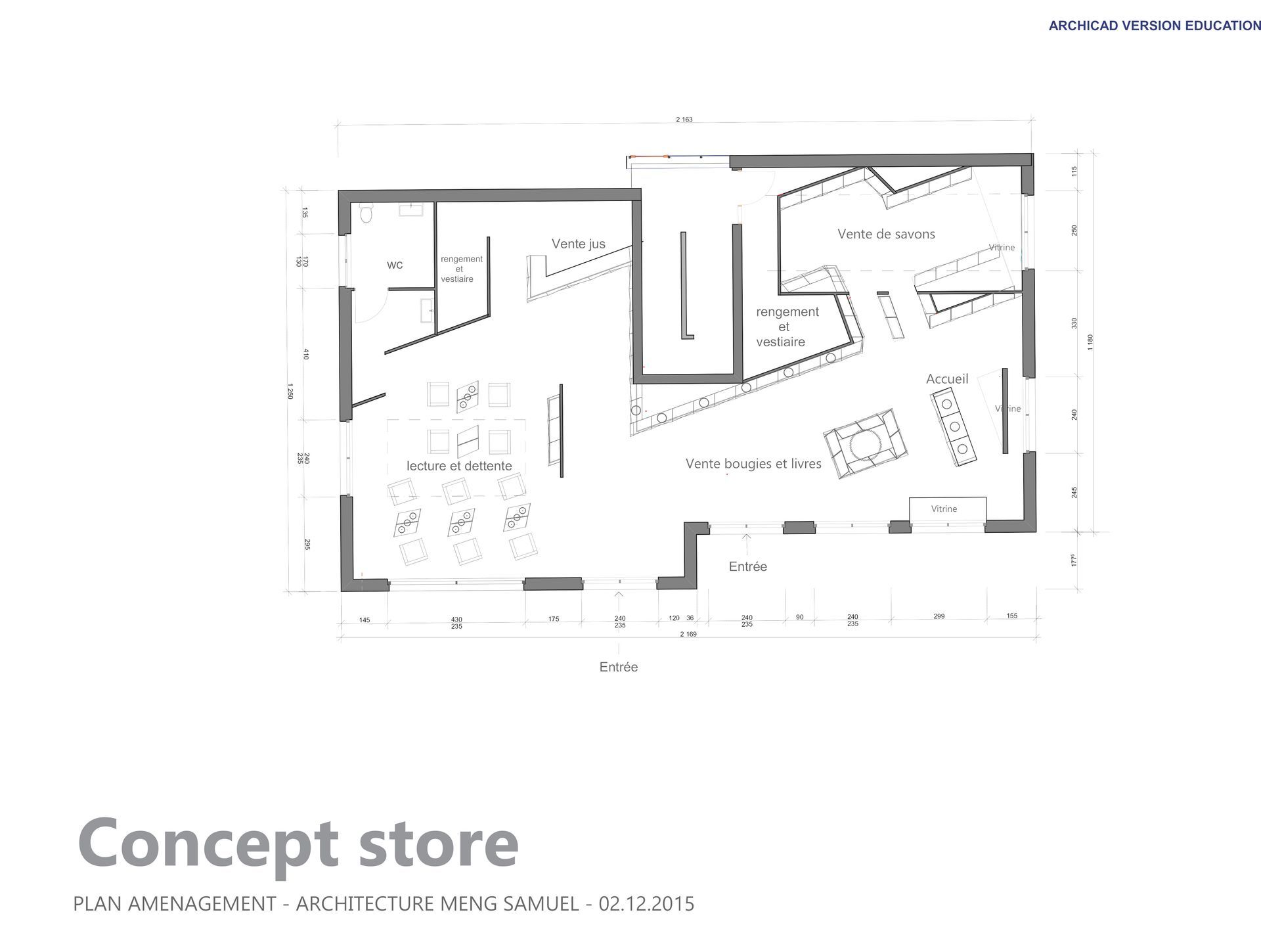 c'est un plan d' étage d' une boutique concept .