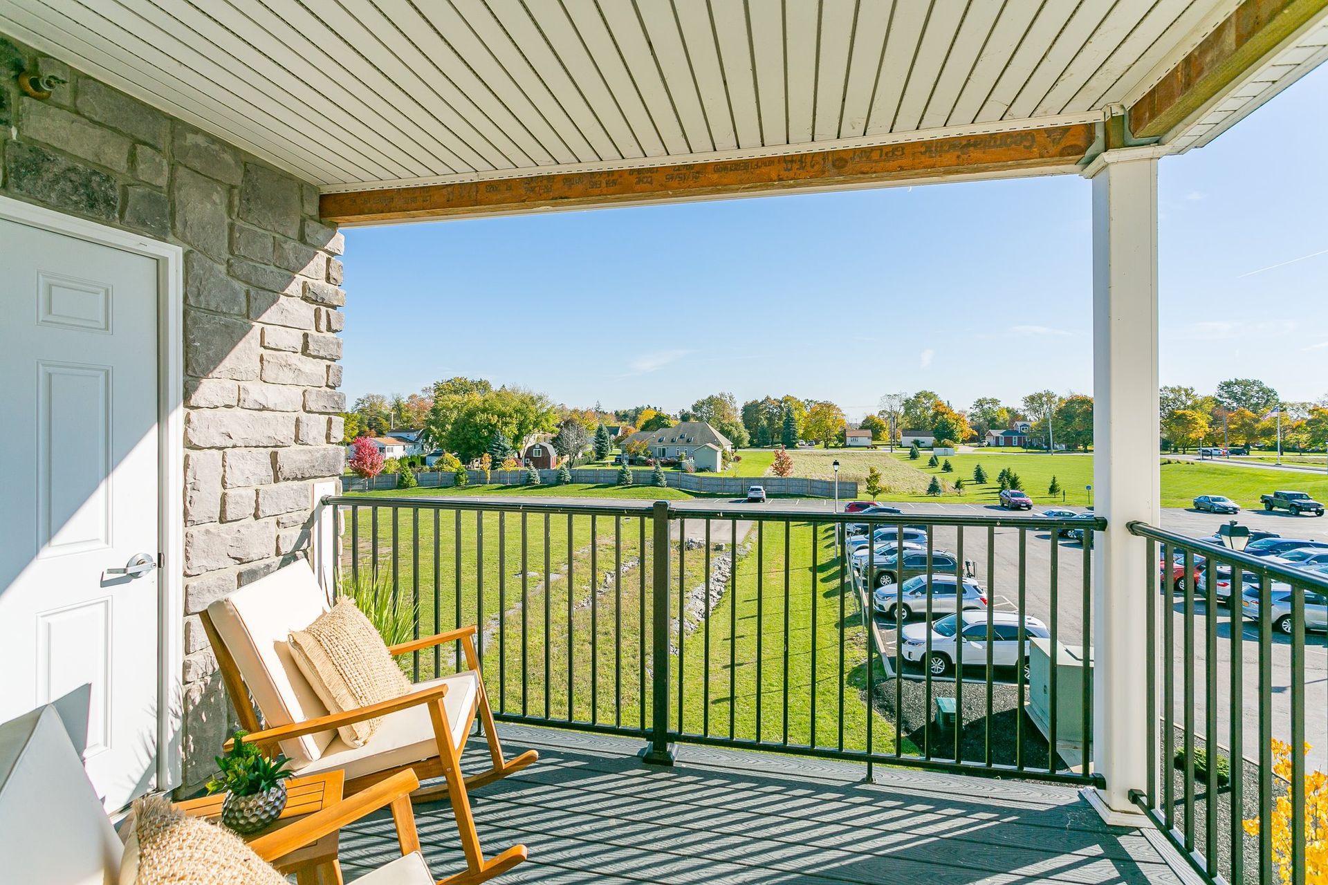Large private balcony