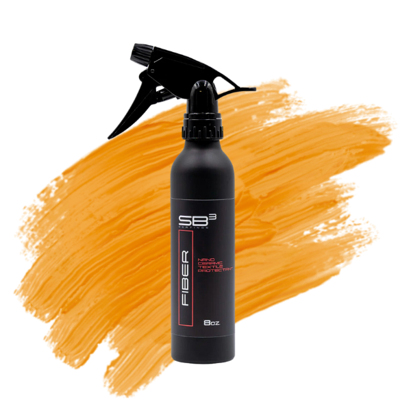 a spray bottle with the word fiber on it