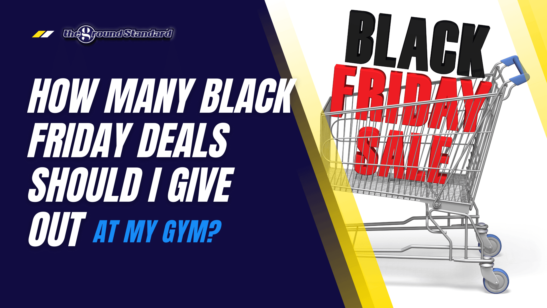 A shopping cart with the words black friday sale on it