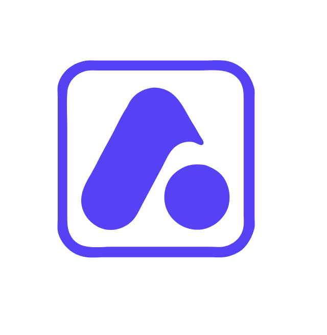A blue a and a circle in a square on a white background for a company called BJJ Link and their software Admin+