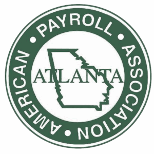 American Payroll Association logo with Atlanta outline in green and white
