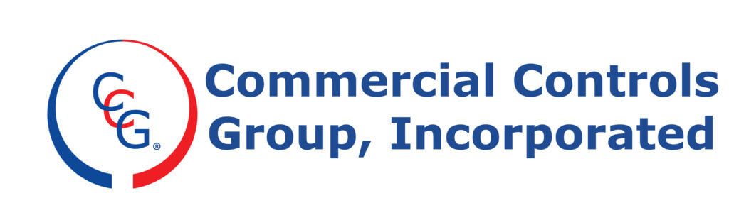 Commercial Controls Group, Incorporated logo with red and blue circular CG mark