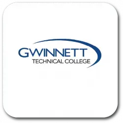 Gwinnett Technical College logo in blue on a white background