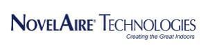NovelAire Technologies logo in blue text with tagline “Creating the great indoors”