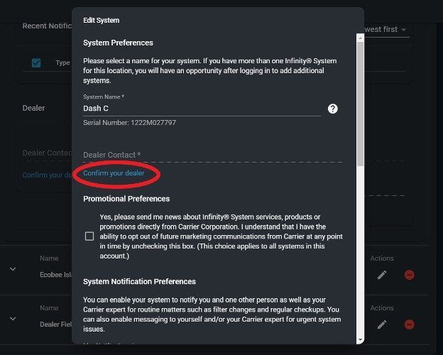 Dark settings panel with “System Preferences” and a red-circled “ChatGPT” option highlighted.