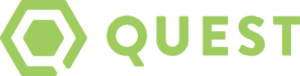 Green QUEST logo with a hexagon icon and the word “QUEST” in green uppercase letters.