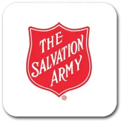 Red Salvation Army shield logo on a white background