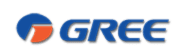 GREE logo with blue text and a red-blue circular icon