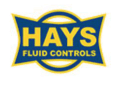 Hays Fluid Controls logo in blue and yellow with a stylized arch emblem