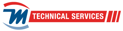 M Technical Services logo with red and blue text and a stylized blue-and-red “M” icon