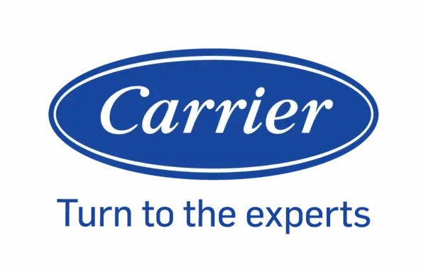 Carrier logo with blue oval and the slogan “Turn to the experts”