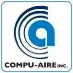 Compu-Aire Inc. logo with blue stylized “a” and concentric arcs on a white background