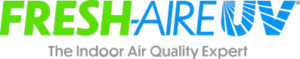 FreshAIRE UV logo with green and blue text and the tagline “The Indoor Air Quality Expert”