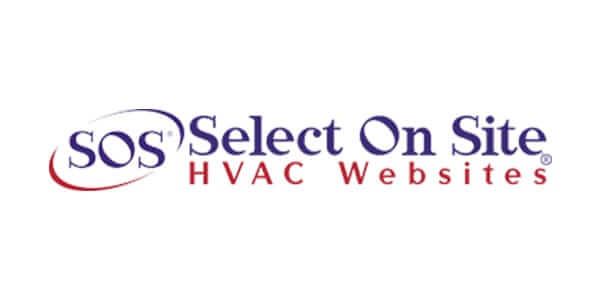 Select On Site HVAC Websites logo with SOS in purple and red