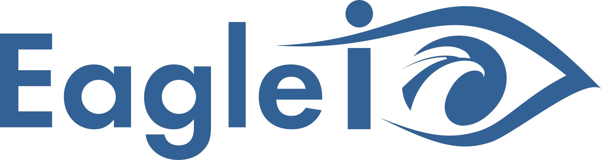 Eagle logo with blue text and a stylized eye inside an eagle outline