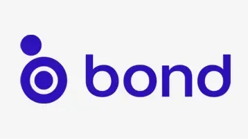Purple Bond logo with circular icon and lowercase wordmark on a white background