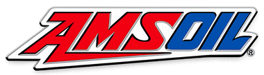 AMSOIL logo in red, white, and blue with italicized lettering and a black outline