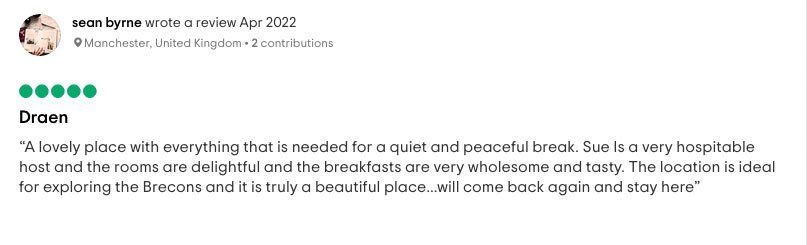 TripAdvisor review