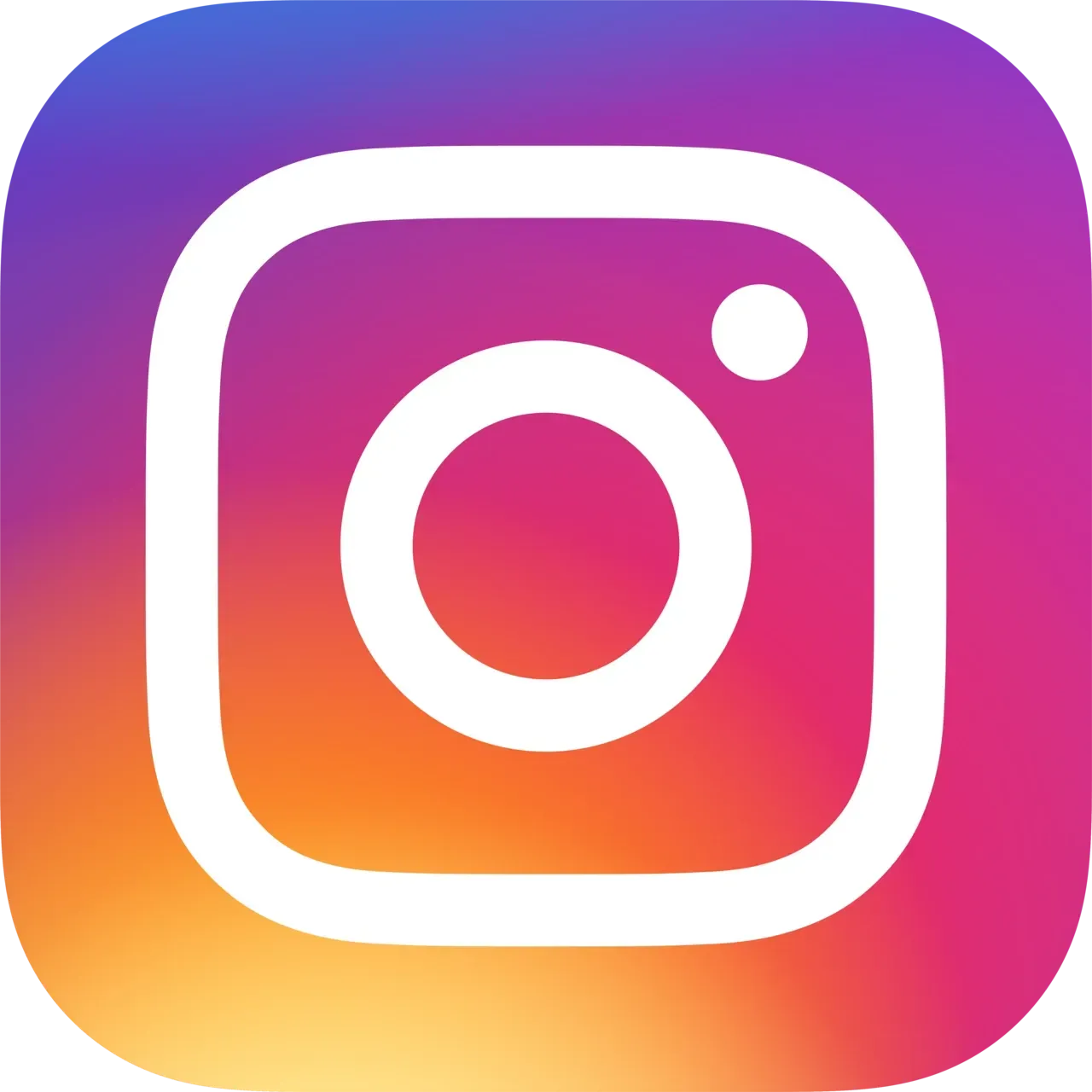 Instagram logo with a multicolor gradient square and white camera icon