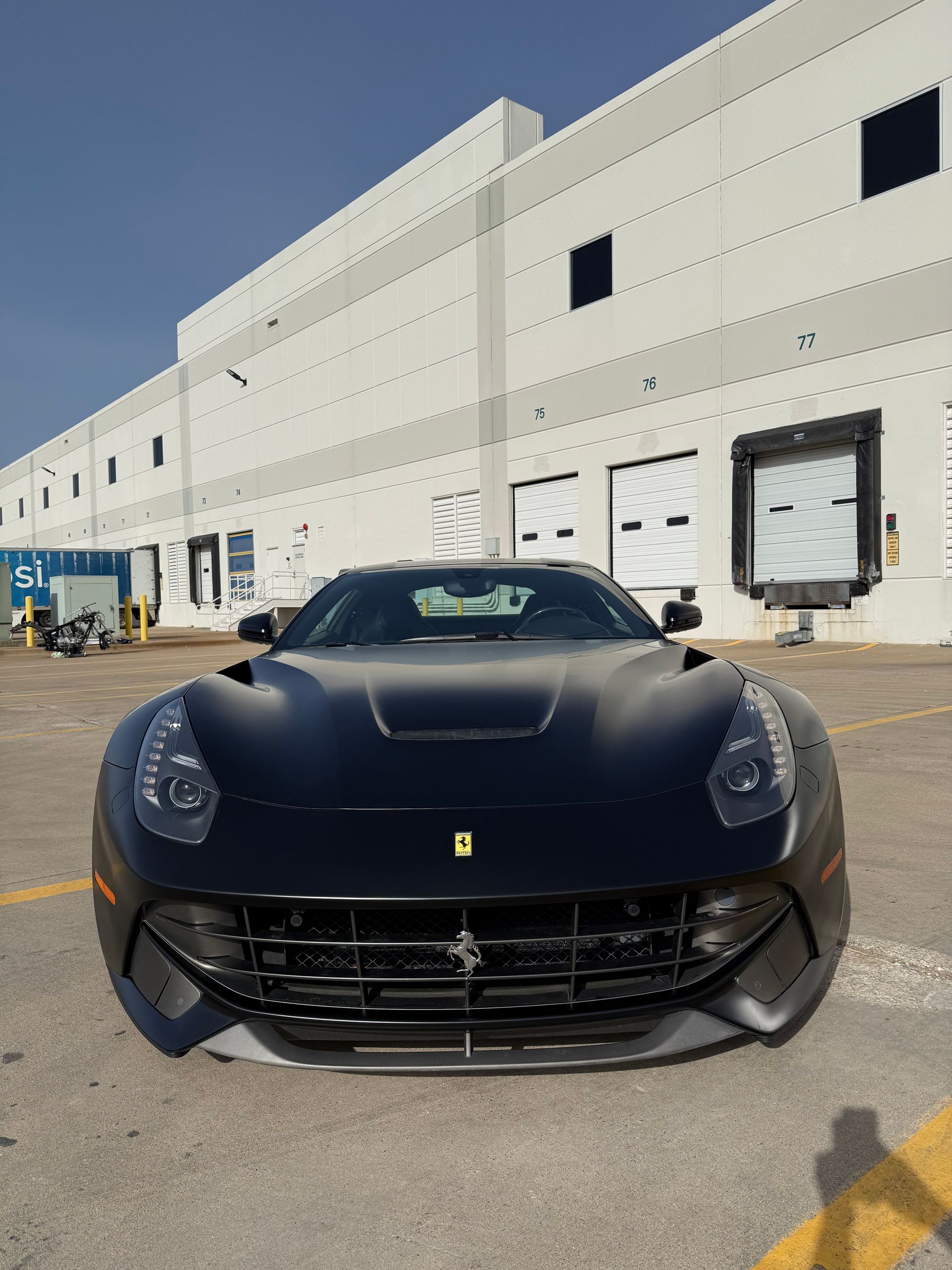 Blue car with colorless Paint Protection Film