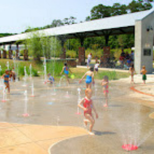 kid playing water