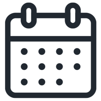 Calendar icon with rounded corners.