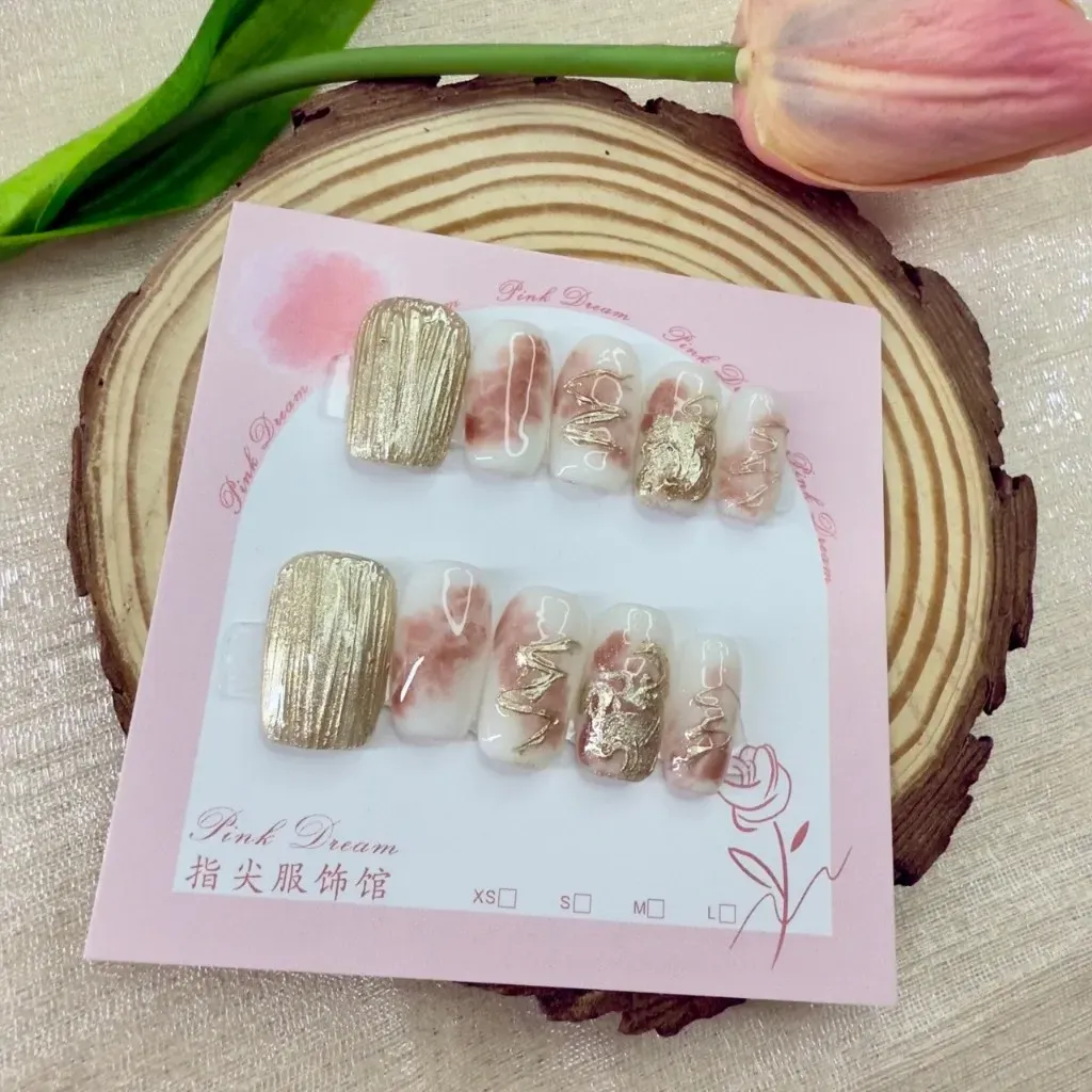 E25-2公分新中方/閃閃BlingBling 原創設計手工穿戴甲/附贈工具包/附贈收納盒
