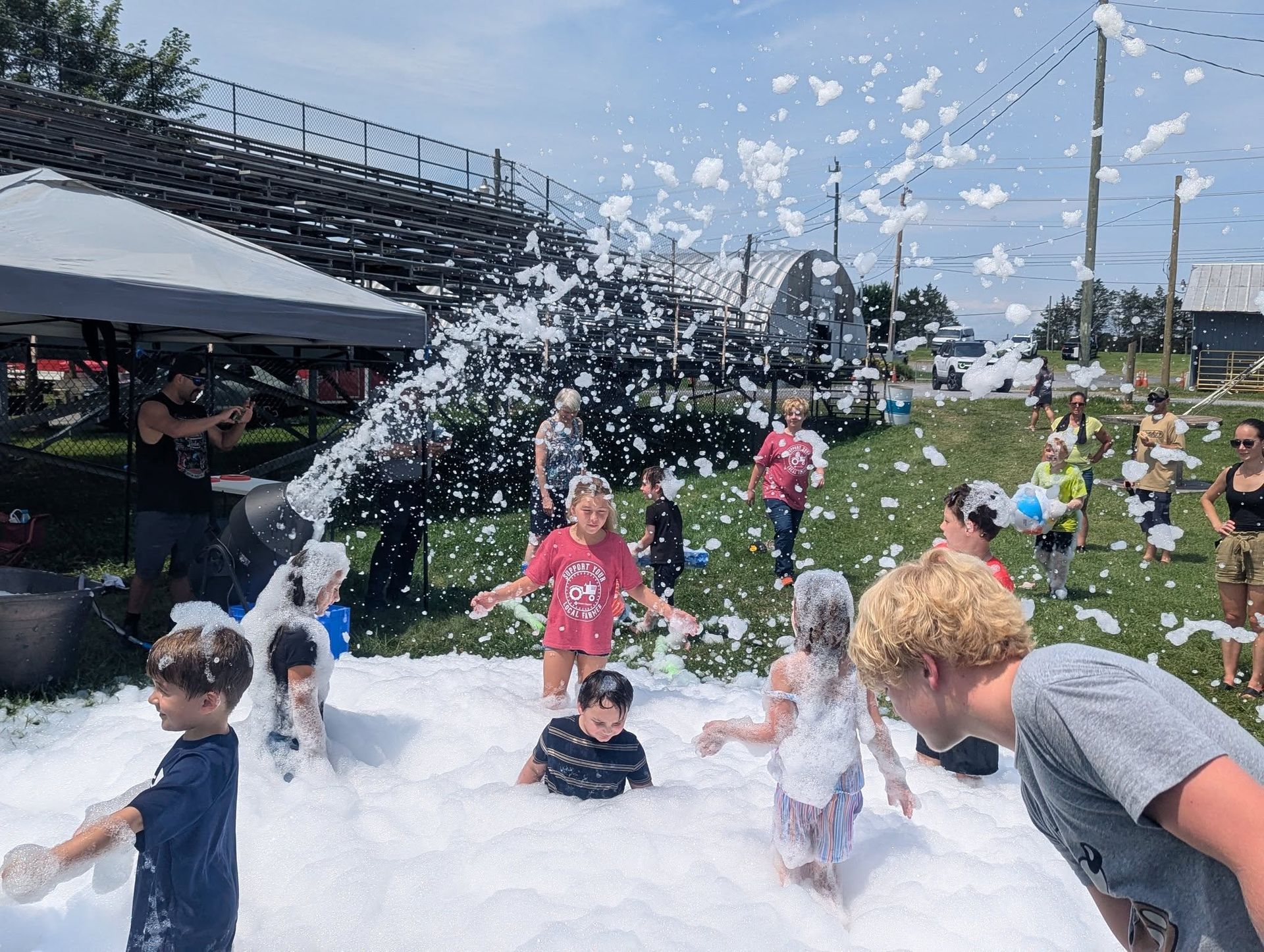 Kids playing in Bubbles
