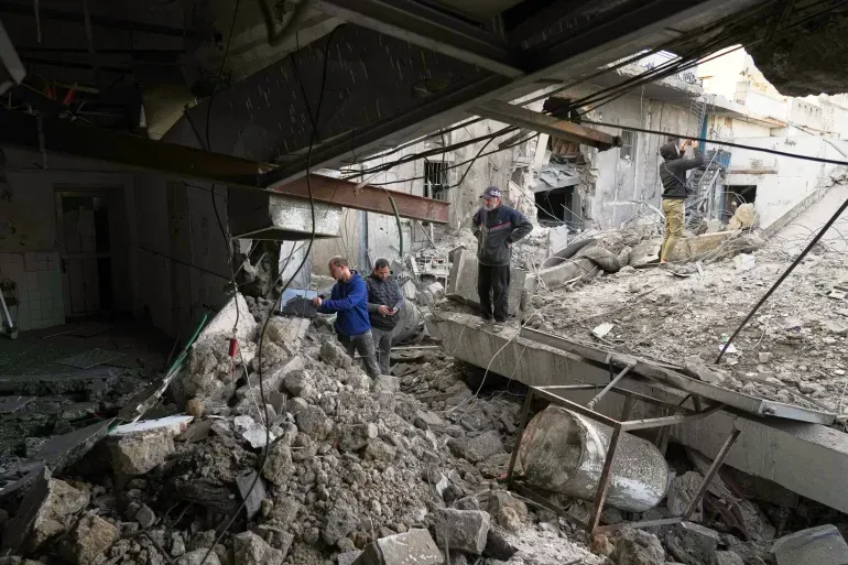 picture of bombed Anglican Hospital in Gaza