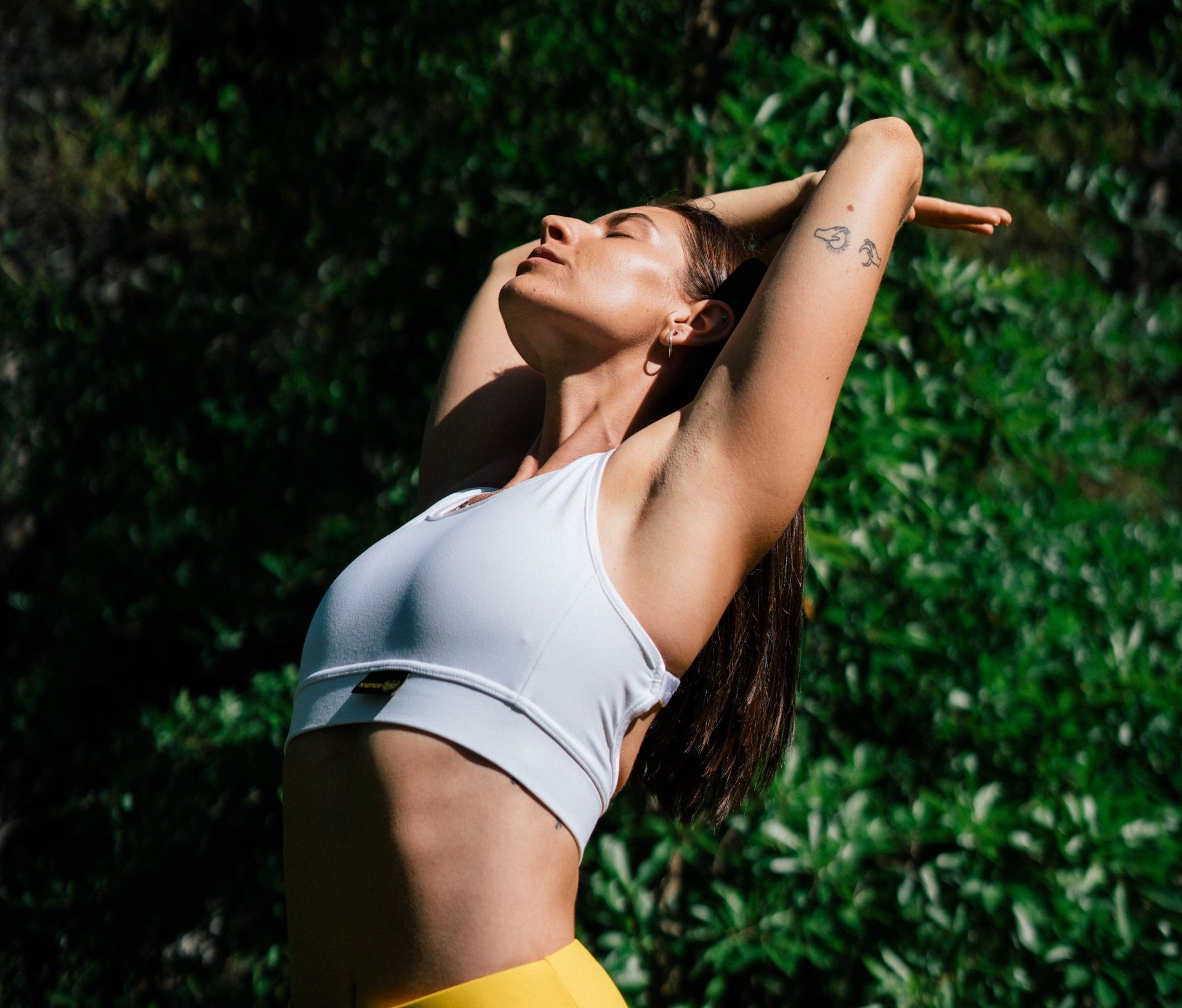 stretching